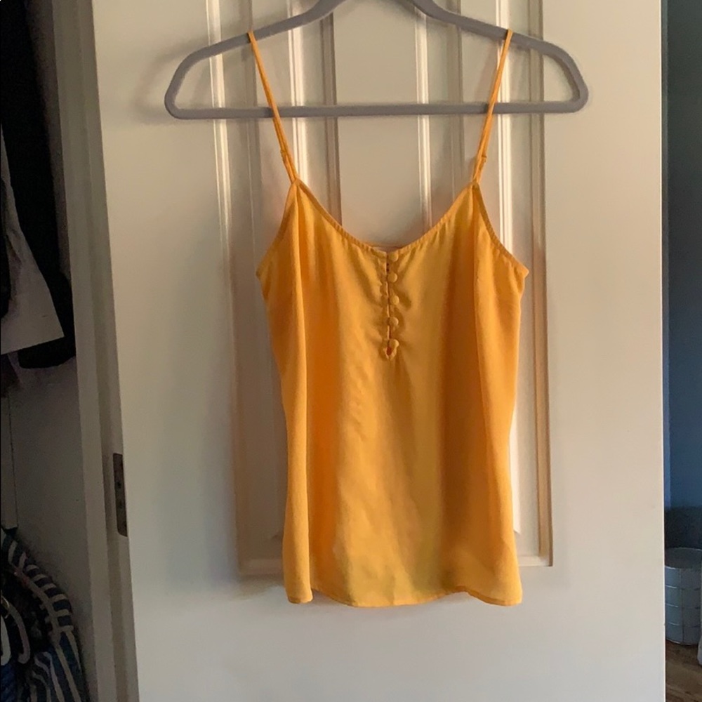 L’ Academie Los Angeles marigold silk tank XS